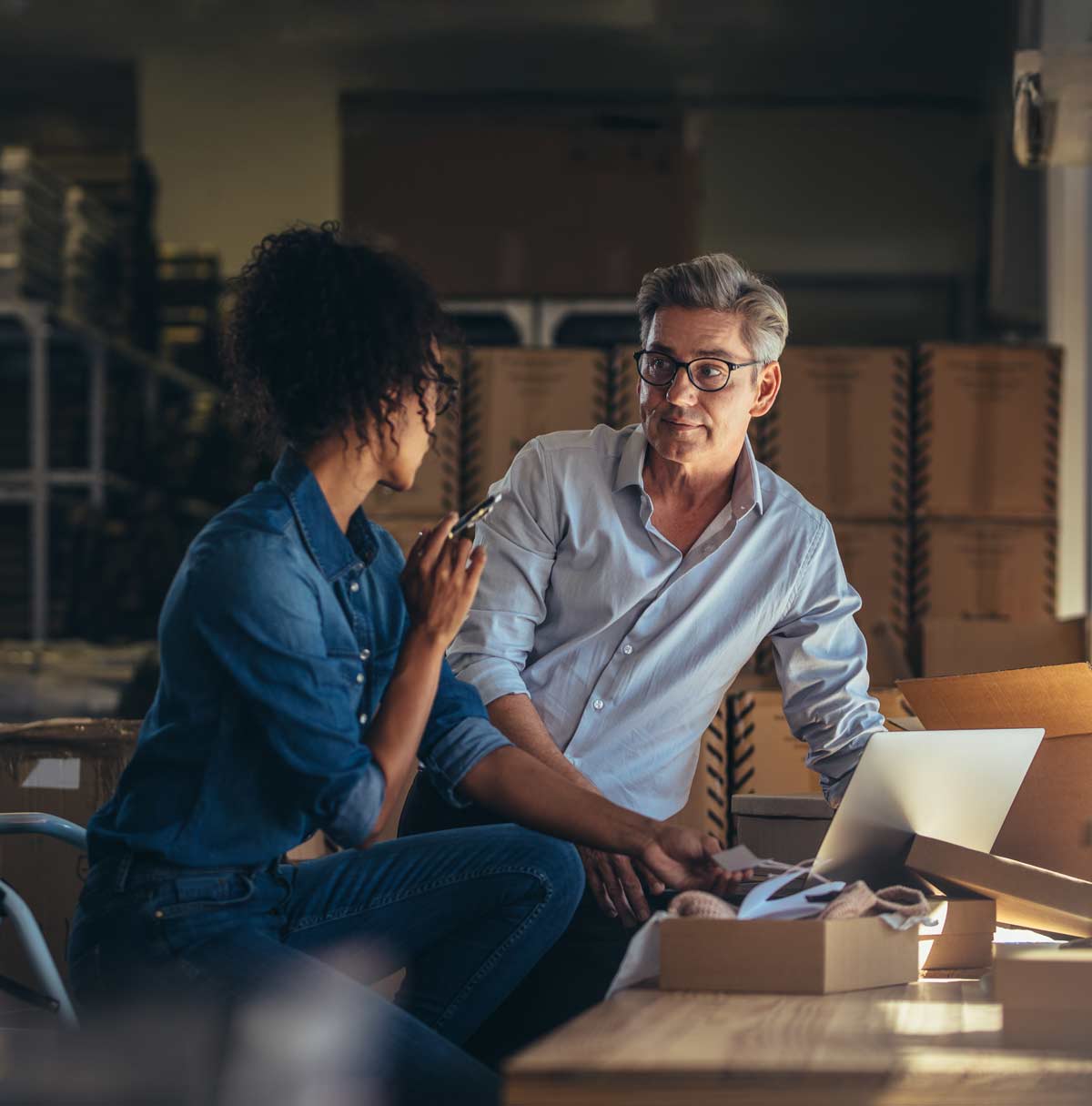 Landlords in warehouse setting